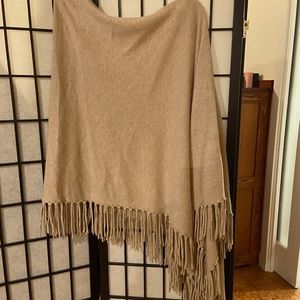 Garnet Hill cashmere asymmetrical poncho